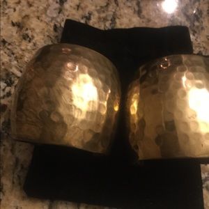 Hammered. Brass Cuffs